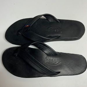 Rainbow flip flops double layer